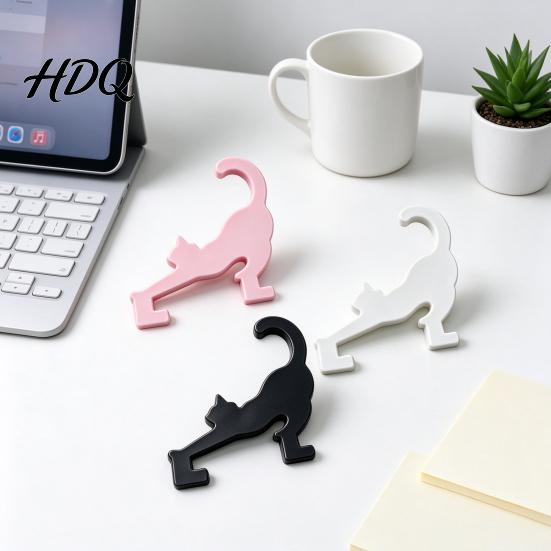 Keychain Display Rack Pegboard Cat Hooks 3D Printed Cute Kitty Easy Install Pegs Decorative Hangers for Craft Room Home Office Desktop Accessory