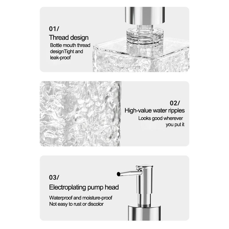 Travel Bottle Hotel Bathroom Bath Luxury Light Luxury Shampoo Shower Gel Hand Soap Foaming Press Bottle Plastic Bottle