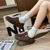 Retro Matte Borken Shoes Women's 2025 Autumn New Flat-bottomed Buckle Casual Inner Height Increase One-pedal Loafers Women