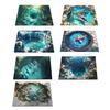 3D Optical Illusion Rug Realistic Pond Fish Door Mat Absorbent Entrance Rug Deep Sea Floor Mat