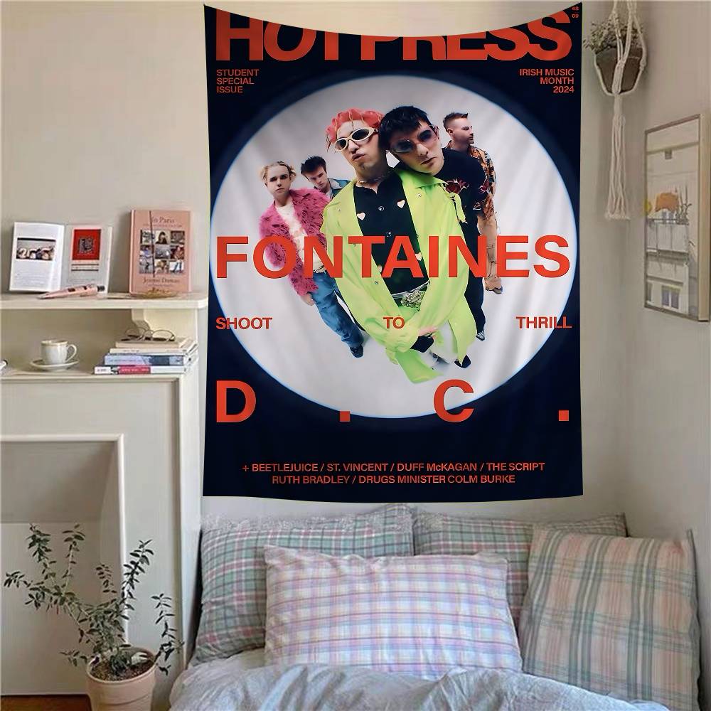 

Band FFontaines D C DIY Wall Tapestry For Living Room Home Dorm Decor Wall Art Decor 74x94cm(29x37in)