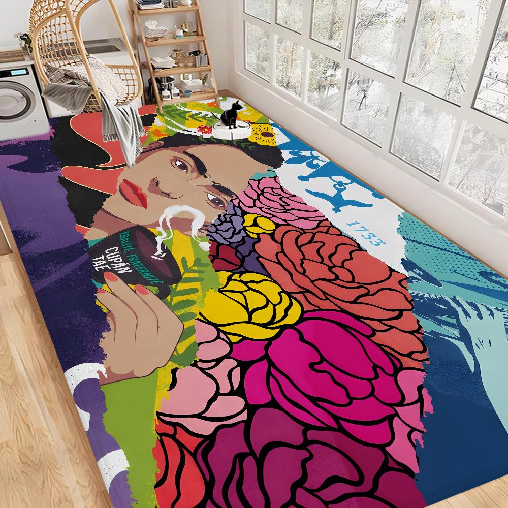 Mexican F-Fridas Floor Mat Rectangle Anti-slip Home Soft Badmat Front Door Indoor Outdoor Mat el Decor Mat