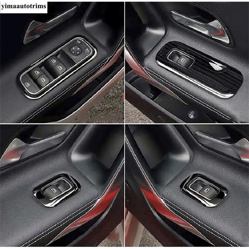 Car Inner Door Armrest Window Lift Button Control Panel Cover Trim Metal Accessories For Benz A Class W177 A200 A220  - 2024