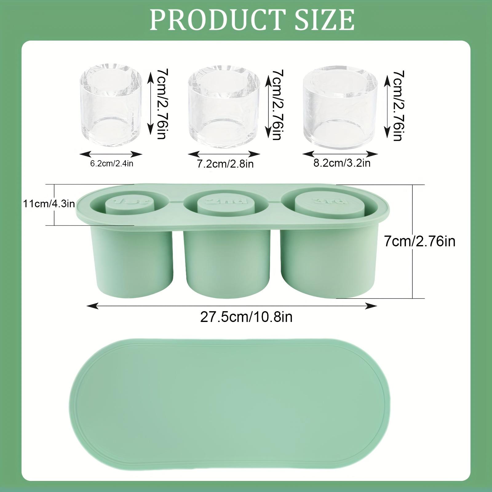 

Ice Cube Tray for 30Oz-40Oz Tumbler 3 silicone hollow cylinder ice mold with lid