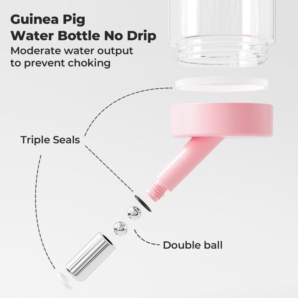 With Stand Holder Small Animal Water Dispenser 120ml Automatic Feeder for Hamster Golden Bear
