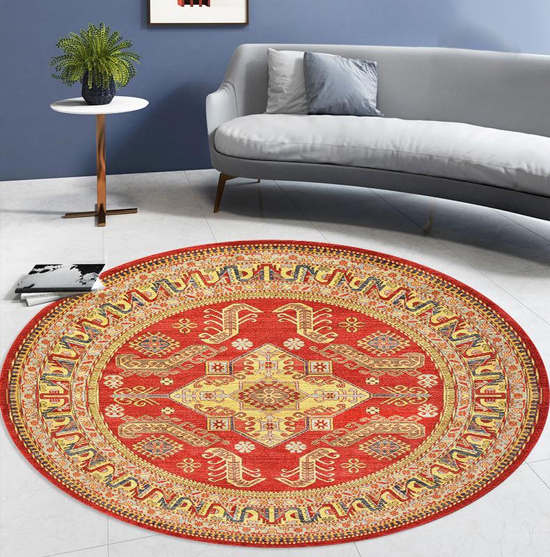 Round Carpet Nordic Bedroom Bedside Carpet Floor Mat Ethnic Style