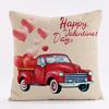 Love Heart Valentine'S Day Design Throw Pillow Cover With Short Plush Print For Living Room Sofa Decoration Cushion Cover