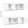 TV Stand 130 x 33 x 47 cm White Engineered Wood