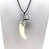 Fashion Brave Men's Pendant Necklace Vintage Bronze Wolf Tooth Alloy Pendant Necklace Fashion Choker Jewelry
