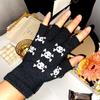Hand Bone Full Finger Gloves Half-finger Gloves Fashion Accessories Halloween Luminous Mittens