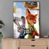 DIY Diamond Painting Officer Fox and Officer Rabbit Cross Stitch Kit Mosaic Art Diamond Painting Full Circle Diamond Home Decoration