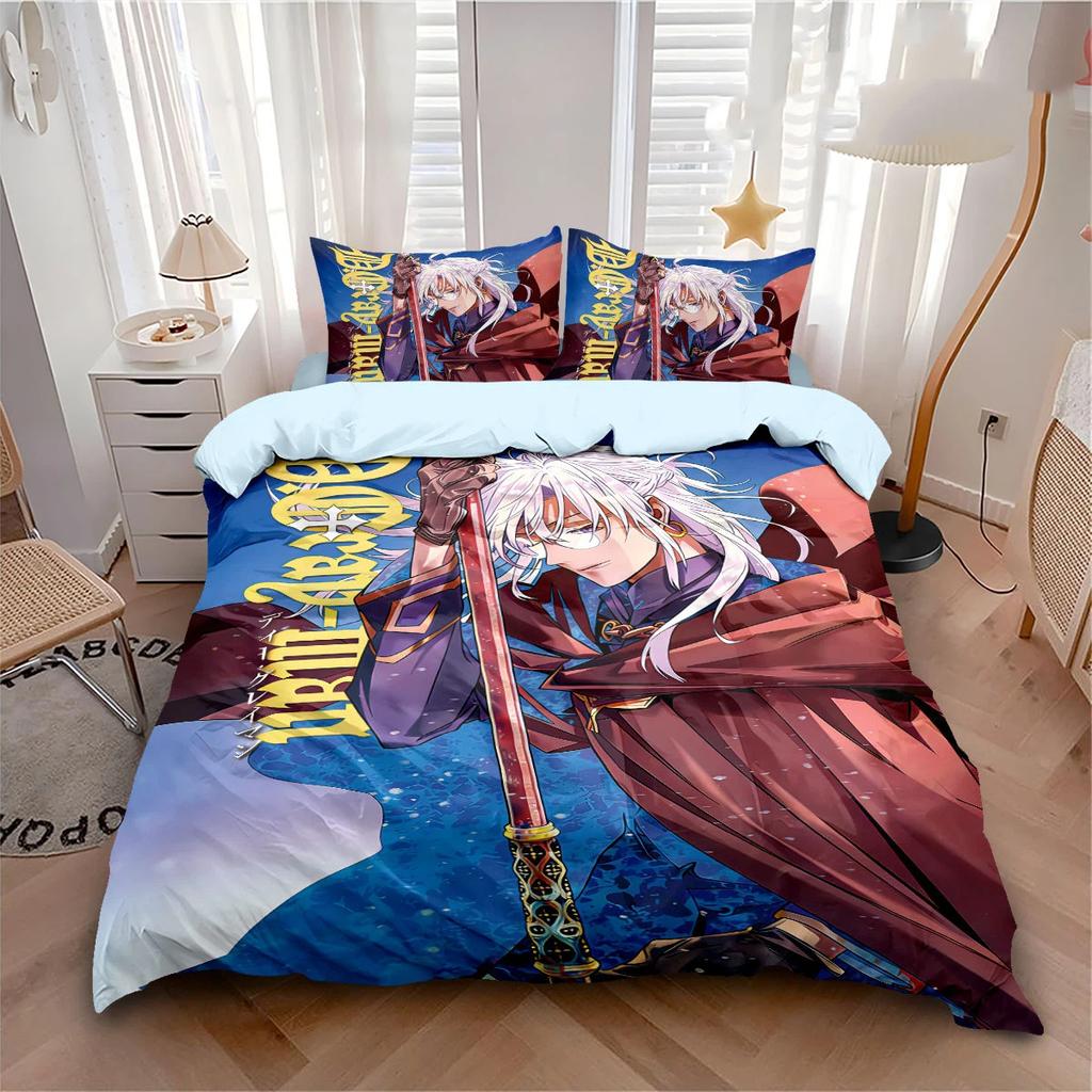 Anime D.Gray-man Duvet Cover Pillowcase Yu Kanda Allen Walker Bedding Set For Kids Adults Single Double Large Sizes