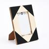 Contemporary Geometric Resin Photo Frame – Black & White