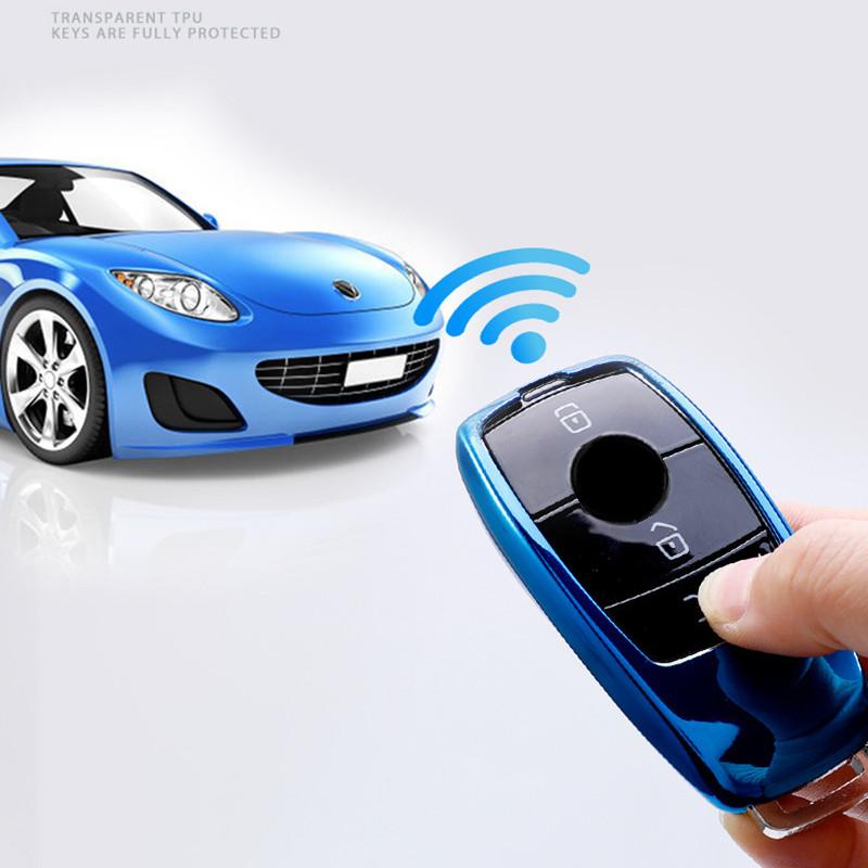 Weiche TPU-Autoschlüsselhülle für Mercedes-Benz ACES-Klasse GLA GLC GLE GL GLS CLA CLS AMG W205 W213 W177 W222 E200 E300 C260