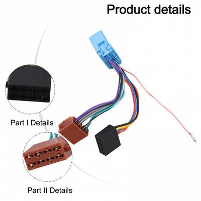 12V Voltage Car Radio Adapter Cable ISO Wiring Harness Stereo Connector
