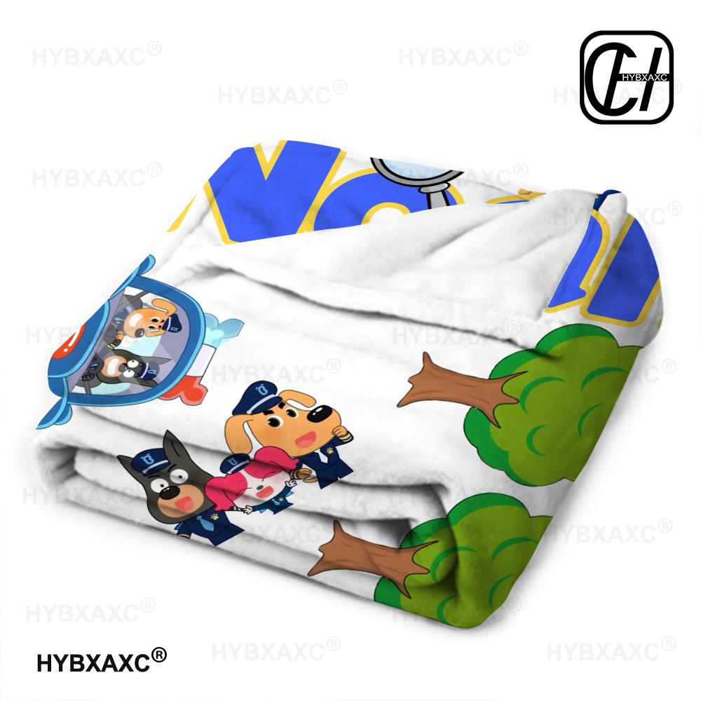 Sheriff Labrador Throw  Blanket Aesthetic Art Flannel Blanket Portable Home Travel Camping Sofa Picnic Thickening Flannel Blanke