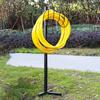 Supporto per tubo da giardino per carichi pesanti indipendente Gancio per tubo dell'acqua Avvolgitubo Supporto per tubo in metallo staccabile per esterni Portatubo da giardino Stoccaggio del tubo da giardino