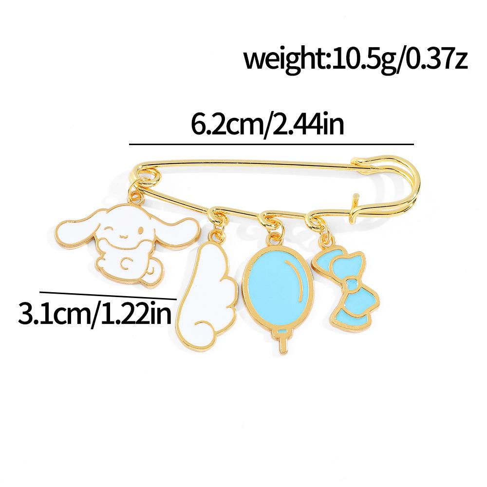 Японский мультфильм креативный милый Sanrio металлический значок Собака Югуи Собака Пача Мелоди сплав брошь