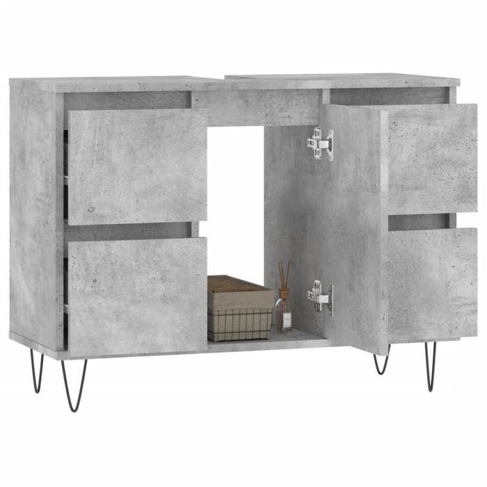 VidaXL Armoire salle de bain gris béton 80x33x60cm bois d'ingénierie 831656