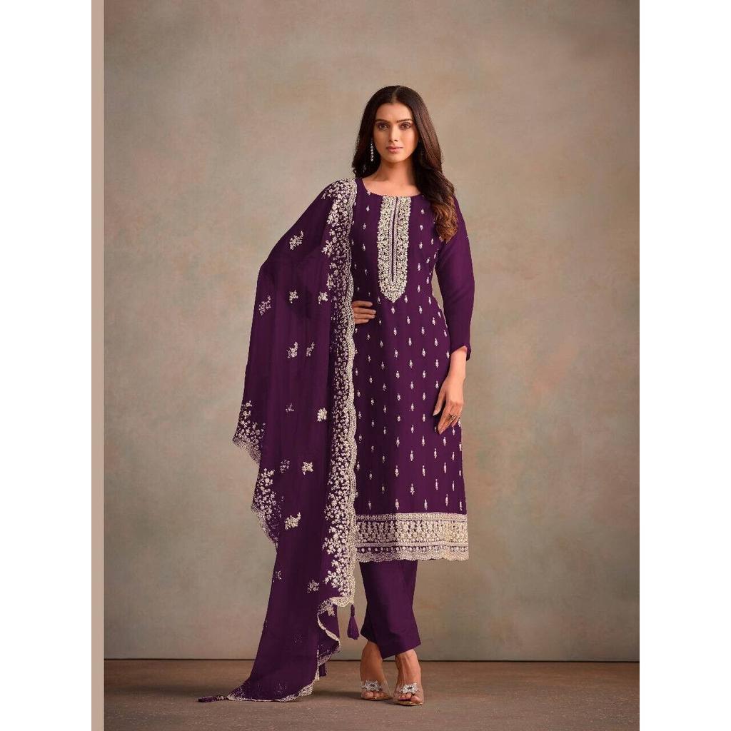 Designer pakistansk dame Salwar Suit indisk Bollywood bryllupsantrekk Salwar Kameez v-225