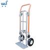 Hot Selling Foldable 2 In 1 Steel Hand Truck With 10 Pneumatic Wheel Folding Platform Trolley For Warehouse Shopping Transport