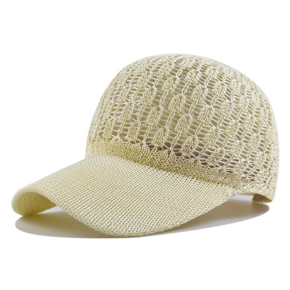 Solid Color Baseball Cap Hollow Out Sun Hat Fashion Accessory Women s Peaked Cap Outdoor Sports