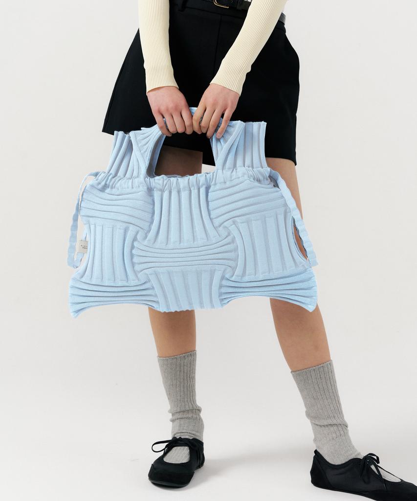 Pleatsmama Big Bow Bag Light Blue