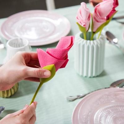 Kağıt Peçetelik - Peleg Design - Bloom - Yeşil - 4 Çiçek - Orijinal Aksesuar