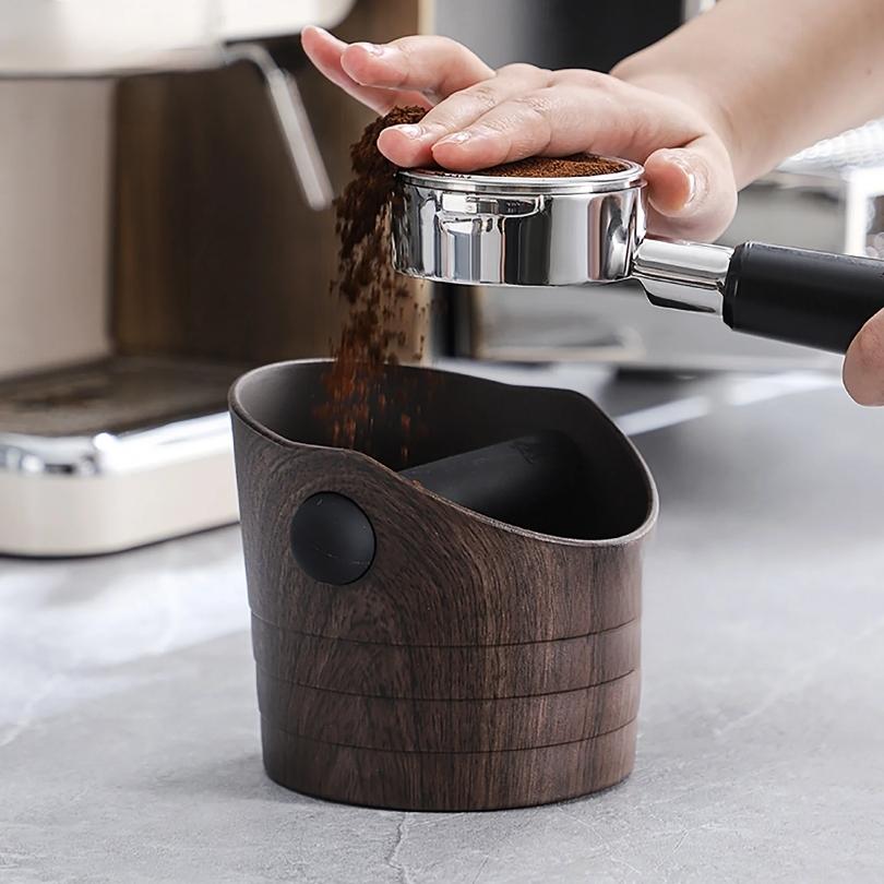 Coffee Knock Box Espresso Grounds Container Anti Slip Espresso Dump Bin Grind Beveled Barista Goods Cafe Bar Accessories