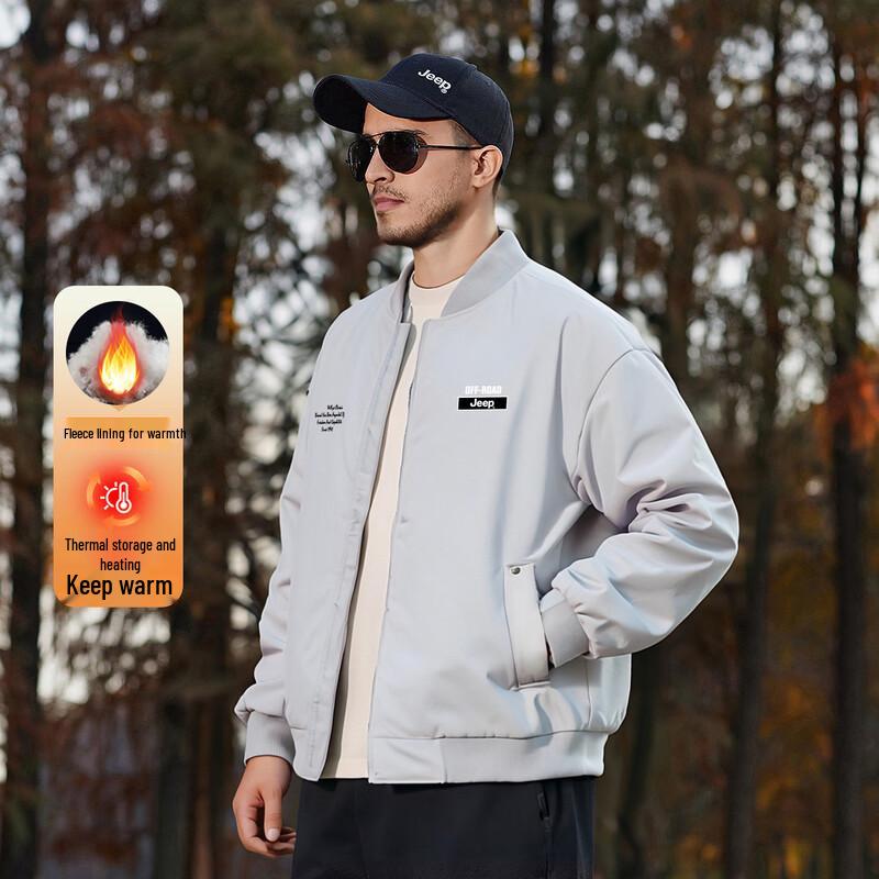 JEEP Men s Padded Baseball Collar Winter Jacket 2XL