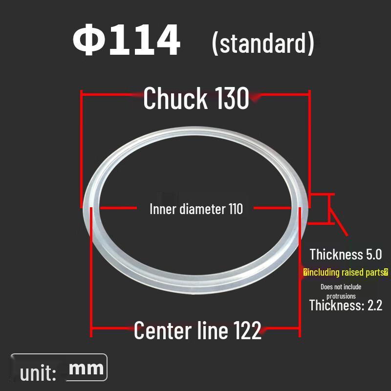 Sanitary Grade Transparent Silicone Clamp Gasket Φ114 Clamp 130