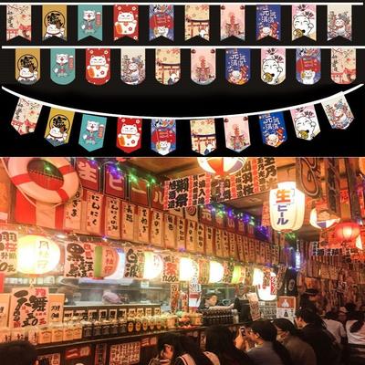 Hot Pot Sushi Japanese Hanging Flag Japan Sashimi Ramen Cuisine Bistro Decorative Banner Cultural Small Colored Flag Restaurant