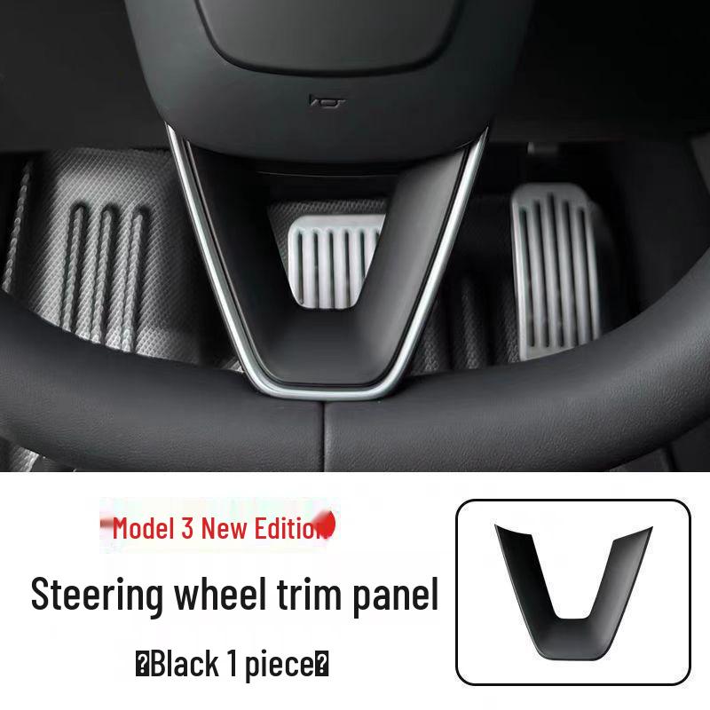 Tesla Model 3/Y Steering Wheel Button Carbon Fiber Texture Sticker - Protective and Decorative Accessory
