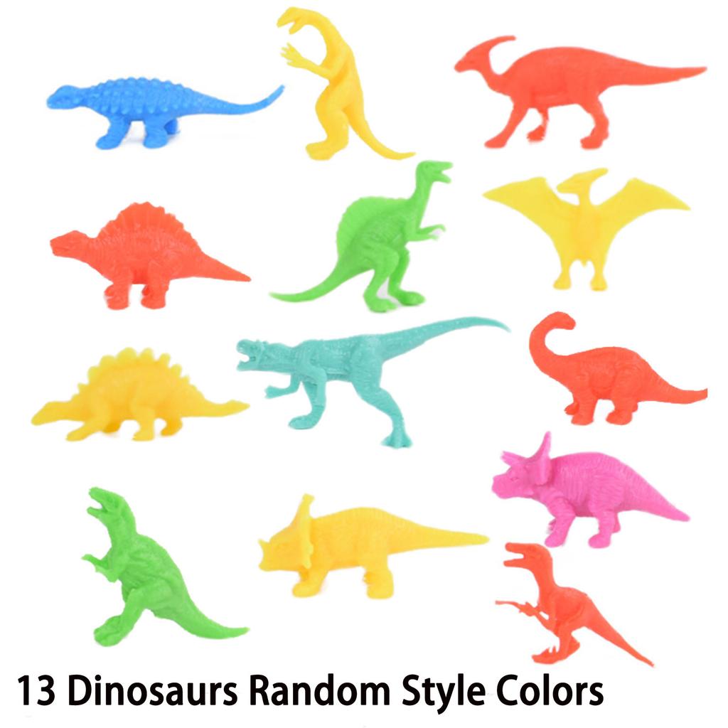 Plastic Colorful Dinosaur Mini Dinosaur Toy Children'S Zoo Model Male and Female Education Cognitive Dinosaur