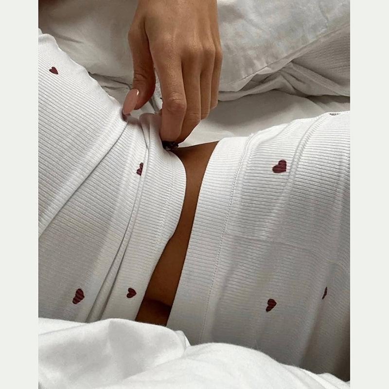 Slimming Two-Piece Knit Pajamas Set - Sexy & Elastic Hip-Wrapping Design for Homewear Fashion