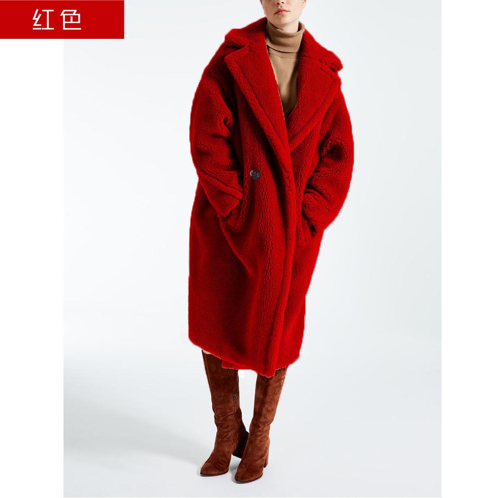 2026 autumn and winter loose fur integrated imitation fur jacket women's clothing medium and long large trench coat lamb wool thickened tide
