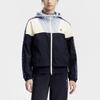 FILA Color Block Hooded Tennis Knit Jacket Women jackets Royal-Blue A11W413702FNV