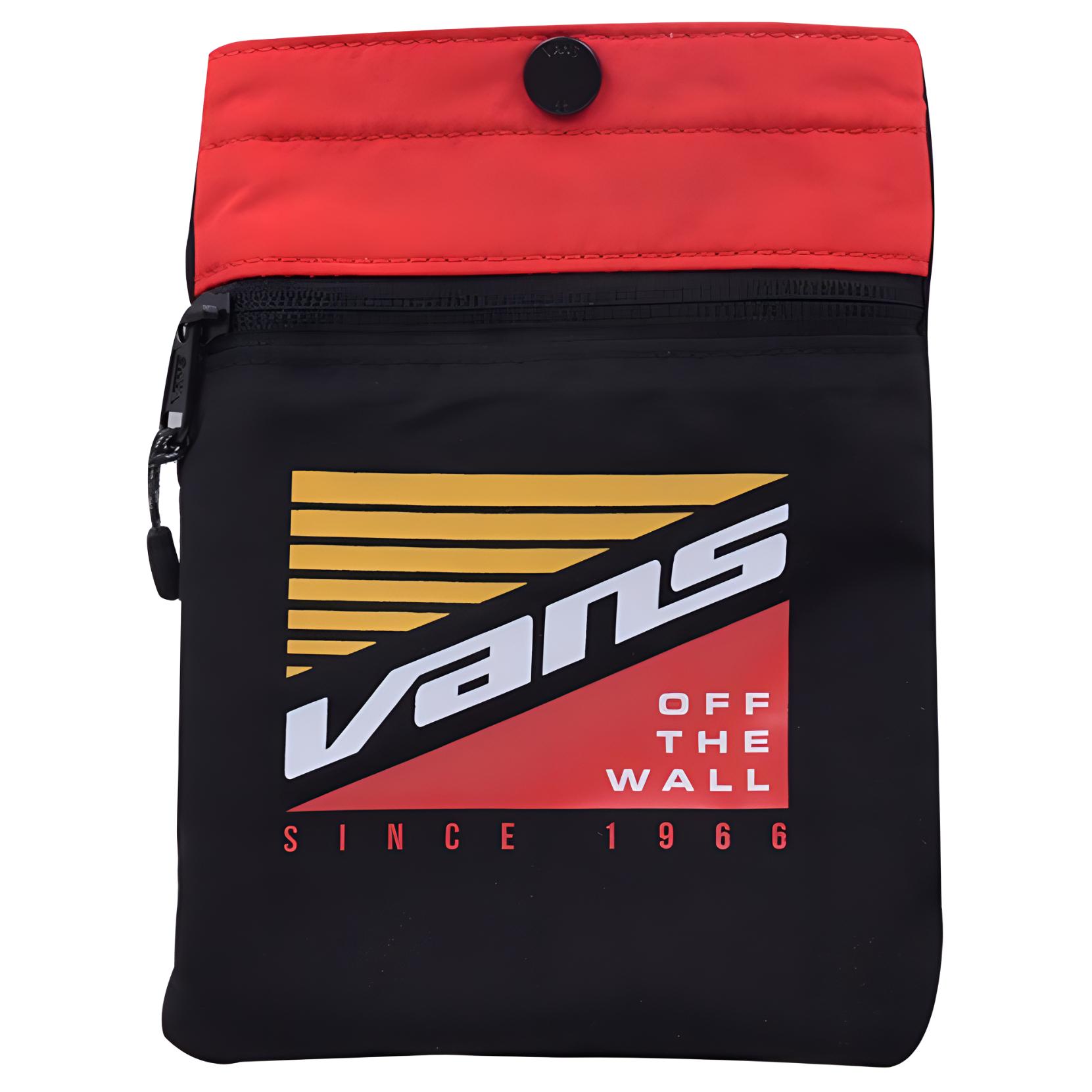 Сумка через плечо Vans с множеством карманов, нейлоновая, унисекс, черная VN0A48CVBLK