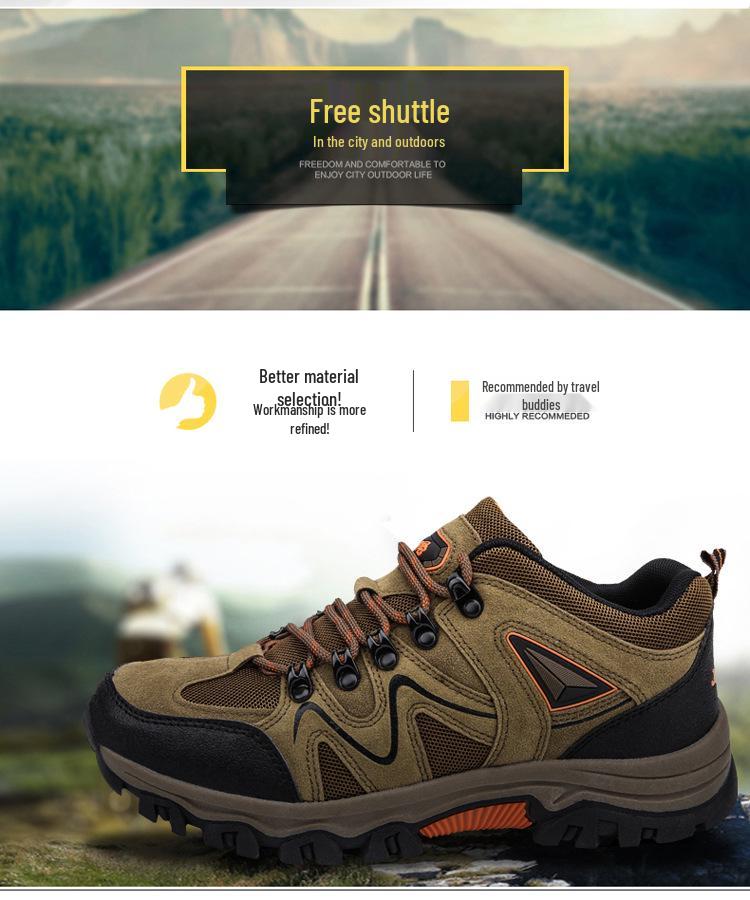 2024 Men's Waterproof Non-slip Hiking Shoes: All-Season Low-Cut Trekking Footwear