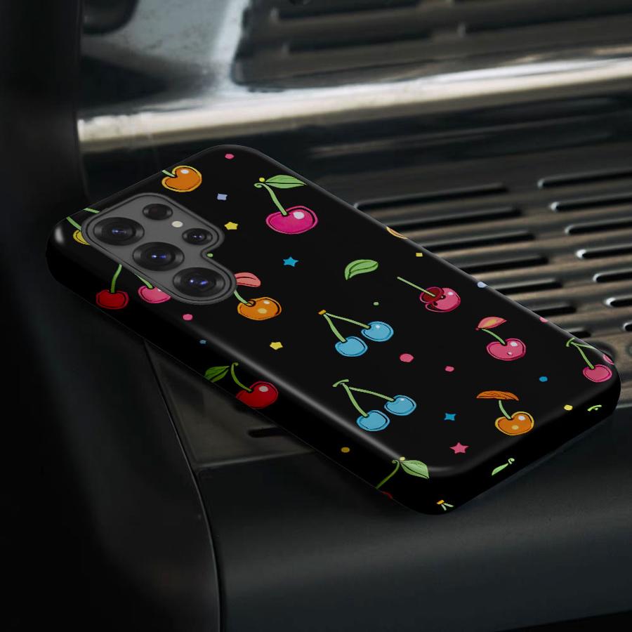 Cute Cherry Soft Cover Capa Phone Case for Samsung Galaxy S25 A16 S24 Ultra S23 S25Ultra A56 A36 S23Ultra S20 FE A26