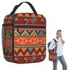 Tribal Ethnic (earth Colors) Insulated Lunch Bag for Women Kids Portable Food Boxes Thermal Lunch Box Tote