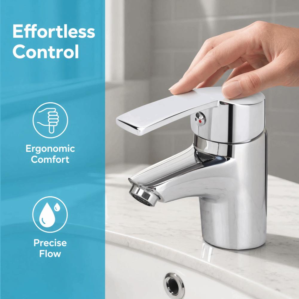 Zinc Alloy Faucet Handle 35mm Valve Core Hot Cold Water Water Tap Handle Single Lever Chrome Finish Faucet Lever Kitchen