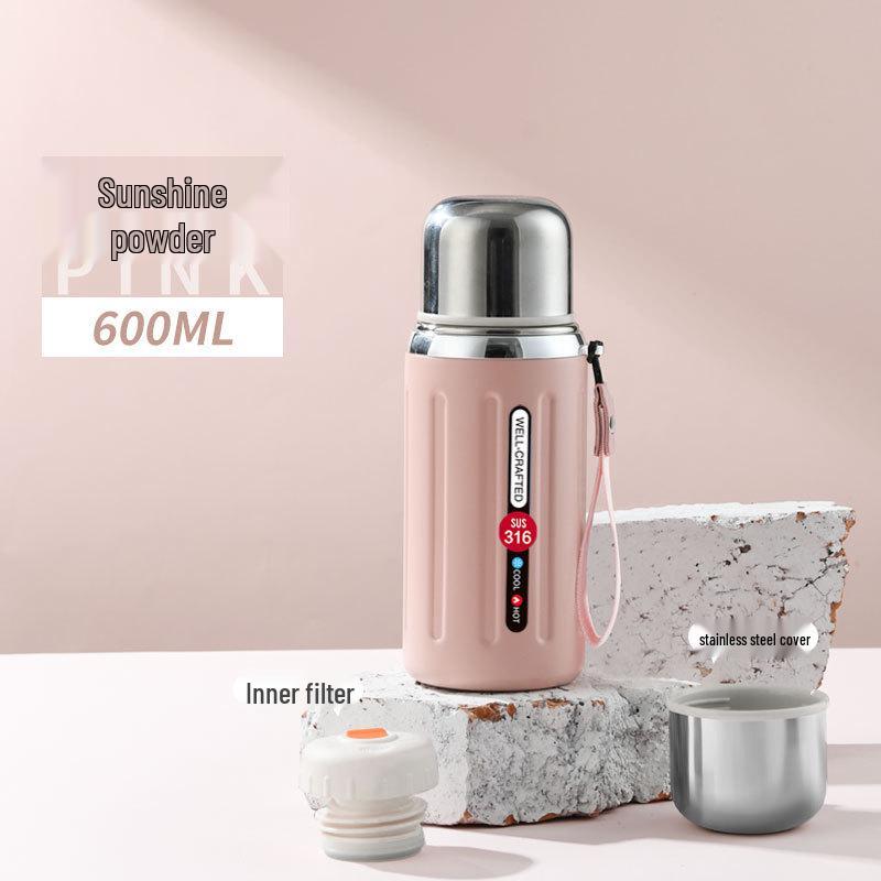 316 Stainless Steel Insulated Car-Mounted Water Cup for Men & Women - Large Capacity, Portable for Tea & Outdoor Sports