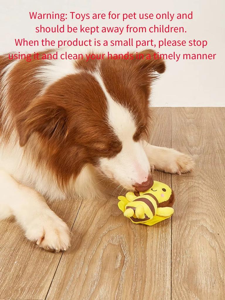 Kleines Bienenplüschtier für Hunde und Katzen zum Interagieren und Spielen, Zahnreinigung, Haustierbedarf