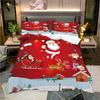 Christmas Bedding Three-Piece Digital Printing Bed Sheet Quilt Cover