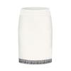 I Parka Tweed H-Line Knit Skirt (White)