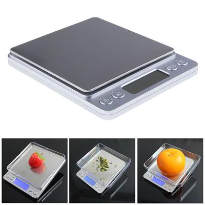 3kg/0.1g 500g/0.01g Stal nierdzewna Cyfrowy LCD Kuchnia Biżuteria Elektroniczna waga
