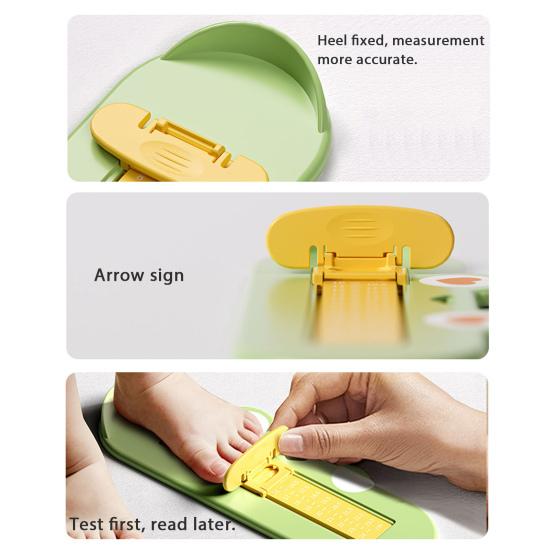 Kids Foot Measuring Device Cartoon Frog Infant Boys Girls Foot Length Measurement Gauge Accurate Shoe Sizer Ruler Feet Measurer