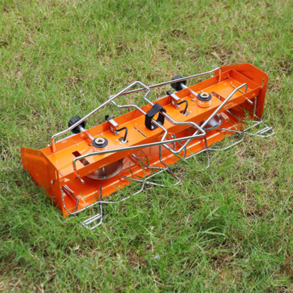 Double Burner Gas Stove Portable 2 Burner Outdoor Gas Stove with Foldable Legs Aluminum Alloy Camp Picnic Cooker