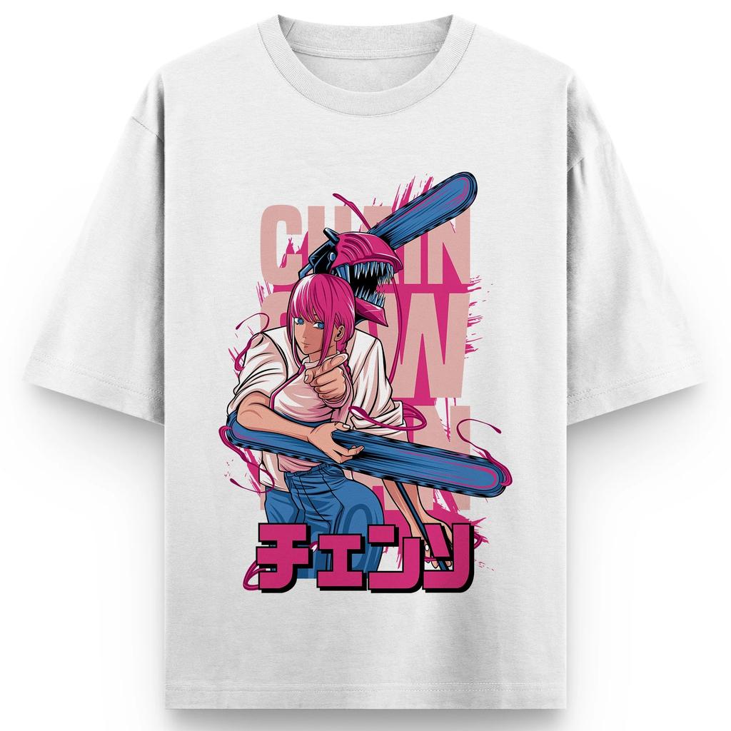 Chainsaw Man Animation Short Sleeve TShirt Higashiyama Kobeni Classic Tshirt Mens Summer New Fashion 100 Cotton Top Clothing